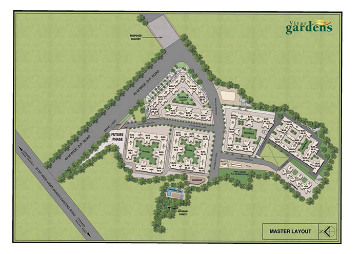 Master plan layout of Mayfair Virar Gardens township